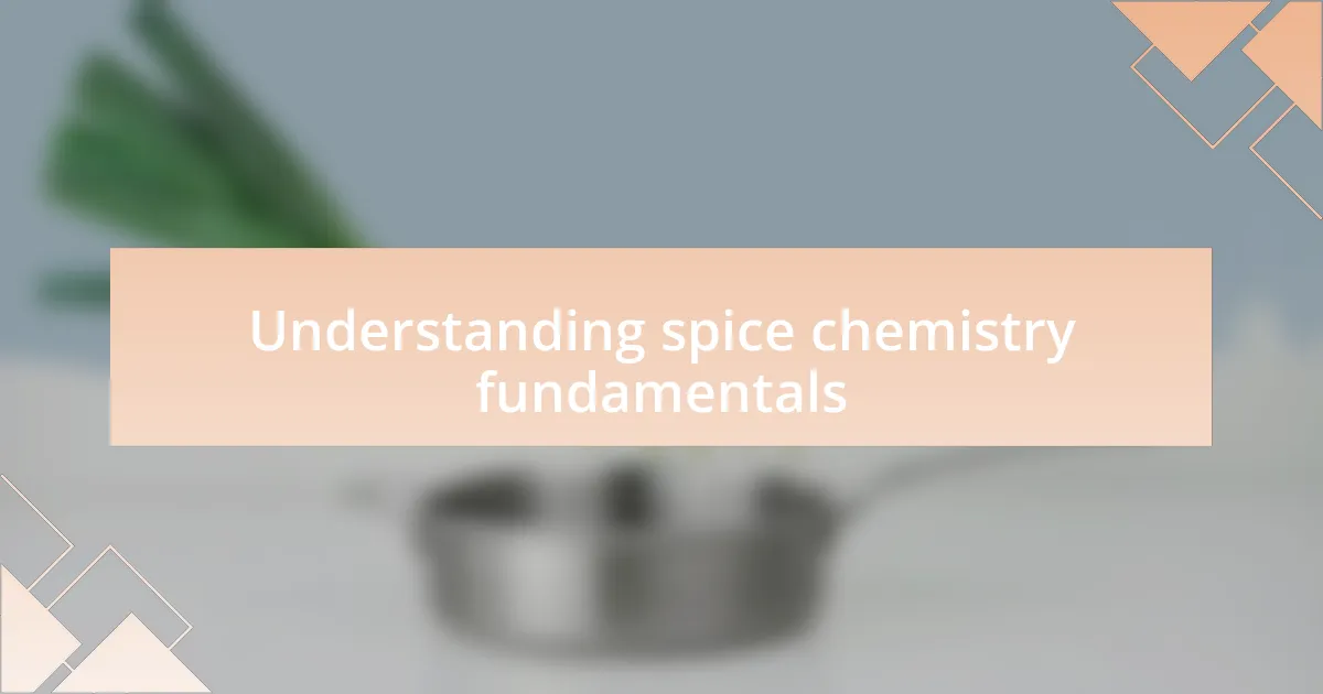 Understanding spice chemistry fundamentals